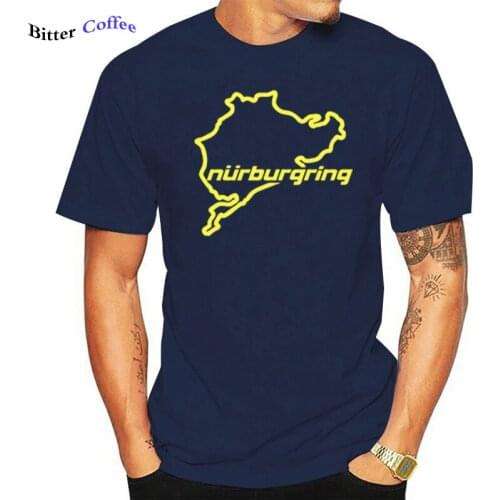 Car Styling Racing Road Racing Nurburgring T Shirt Casual Summer Short Sleeve Funny T-shirt Cotton Mans Tshirt Men Clothing tops