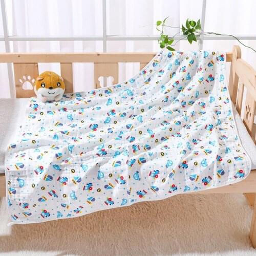 Hot Sale Cotton High-density Gauze Infants And Children Were Hugged By Cartoon Printing Newborn Blanket Children Bath Towels