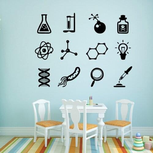 Chemical reaction Wall Sticker Home Decor Decoration For Kids Rooms Nursery Room Decor Decoration Accessories Murals