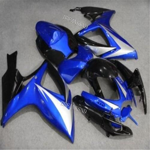 Injection Bodywork blue for Ivory White Blue SUZUKI GSXR600 GSXR750 GSX R600 GSXR 600 K6 06 07 2006 2007 Fairing Kit