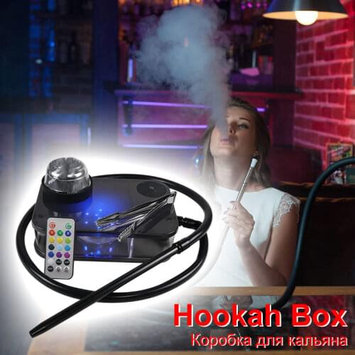 Hookah кальян Acrylic Shisha With LED Light Portable Nargile Cachimbas Water Pipe Party Hookah kit
