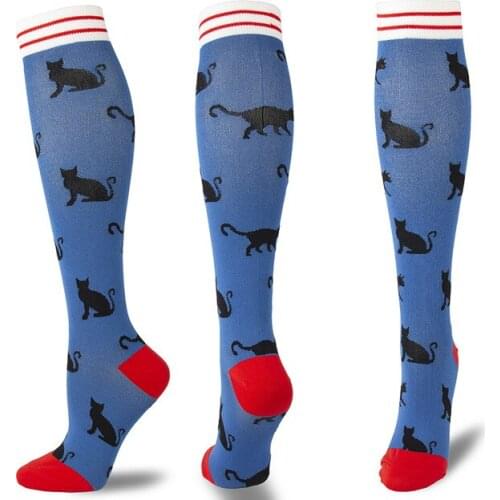 New Running Compression Socks Sports Compress Medical Nursing Edema Varicose Veins For Travel Flight Over Knee High Stockings