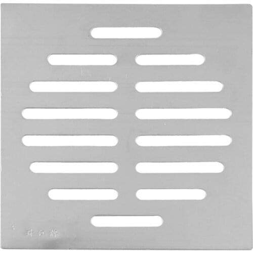 Home Bathroom Supplies Silver Tone Square Stainless Steel Floor Drain Cover