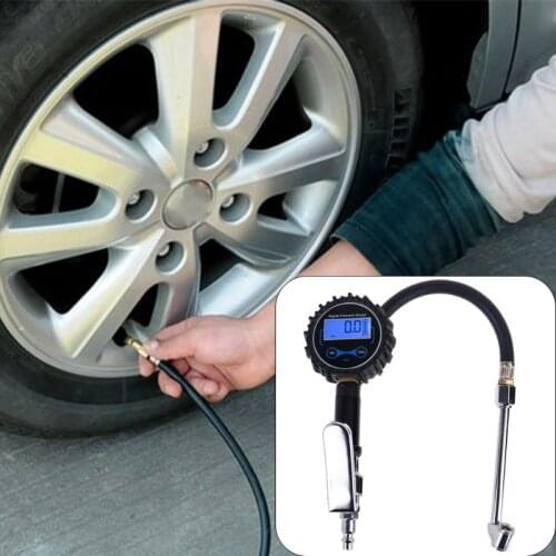 Tire Inflator Pressure Gauge Air Compressor Accessories with Dual Head Air Chuck 1/4" NPT for Car Truck Bus Motorcycle