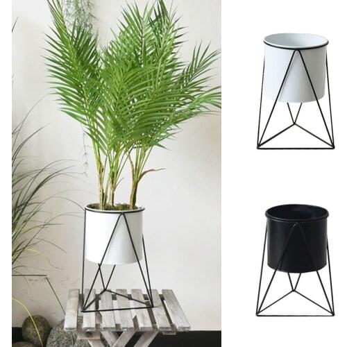 Metal Plant Pot Stand Iron Art Hanging Baskets Indoor Balcony Garden Decor Flower Planter Display Holder Shelf Window Bonsai