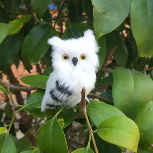 Cute Artificial Owl Lifelike Animal Owl Miniature Plush Toy Garden Ornament Photo Prop Artificial Owl Garden Decor Desktop Craft