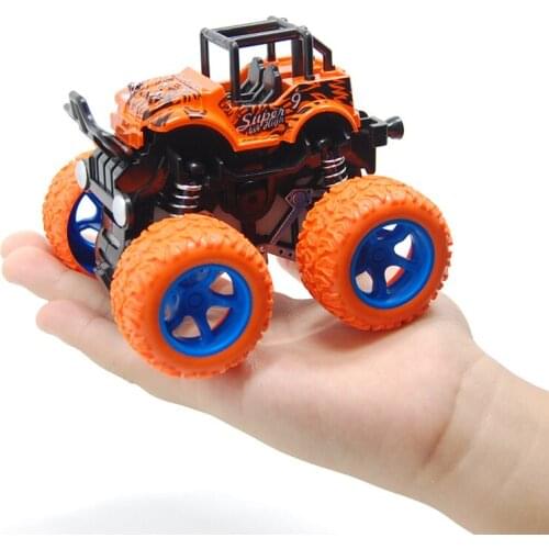 Mini Inertial Car toy Four-wheel Drive Rotatable Off-road Car Simulation Model Stunt Friction power Birthday gift Children toy