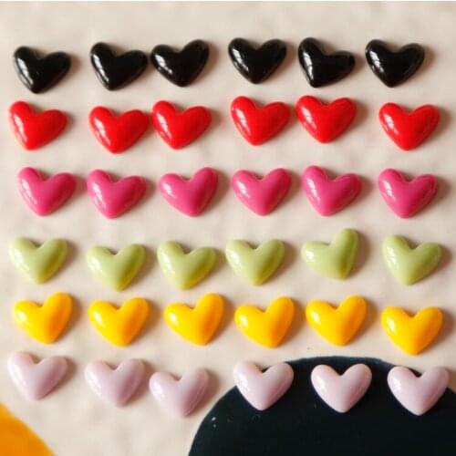Mini Size of Extra Small Peach Heart Cute Heart Patch 6 Colors Japan DIY Hand Made Earrings Accessories Material