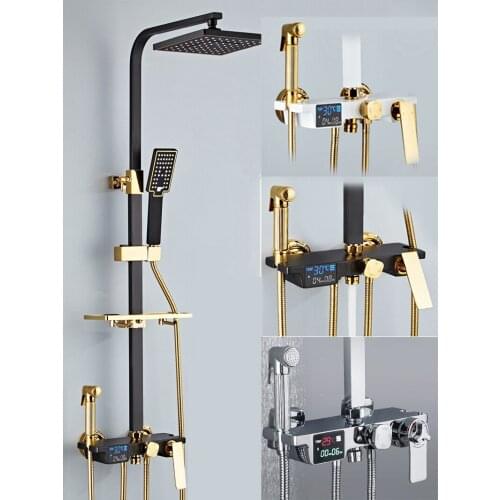 Thermostatic shower set thermostatic shower faucet mixer Brass faucet body copper casting faucet nozzle