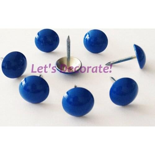 Free shipping 500pcs/lot 11mm Blue Printed Home or Garden Decorative Tack, Hobnail, Upholstery Nail
