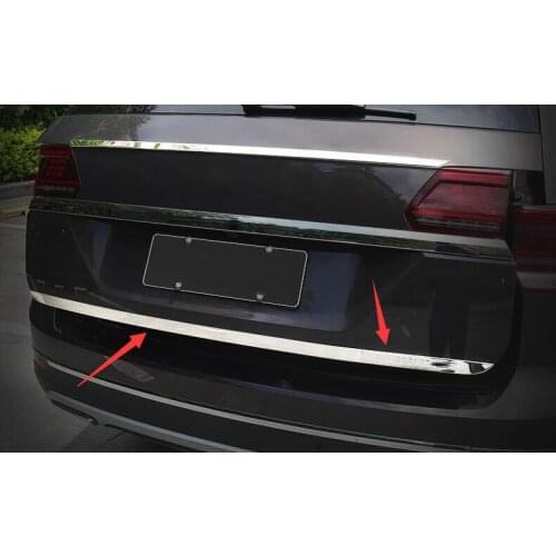 Car styling stainless steel rear Tailgate bumper cover trim 2017 2018 for Volkswagen VW Atlas accessories