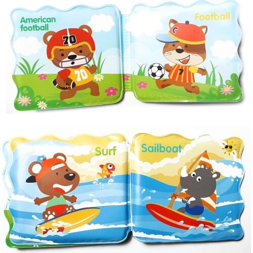 Floating Baby Bath Time Waterproof Bathtub Books Kids portable Learning Bath Toys Educational Infant water Toys for Toddlers