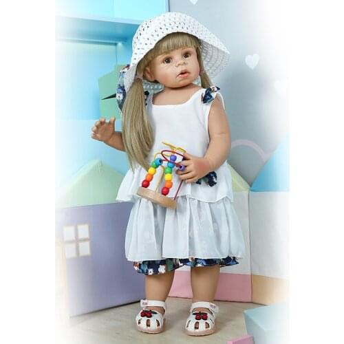 70CM lifelike masterpiece doll huge bebe doll reborn toddler girl dress model Christmas Decoration popular gift limited edition
