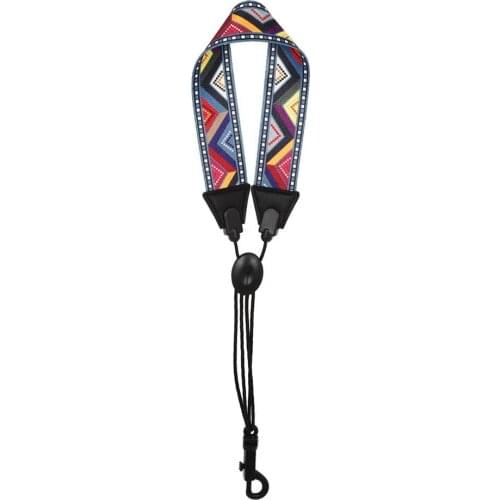 Adjustable Saxophone Strap Diagonal Pattern Neck Sling Harness Shoulder Nylon Strap Belt for Alto Tenor Clarinet with Hook Clasp
