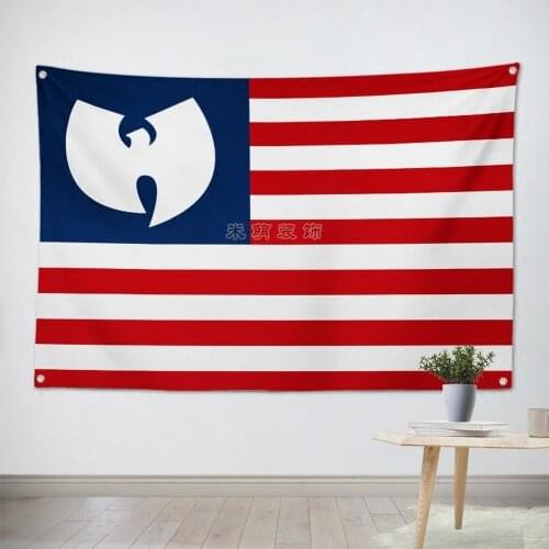 Wu Tang Clan HipHop Pop Band Poster Cloth Flags Wall Stickers Hanging paintings Billiards Hall Studio Theme Home Decoration