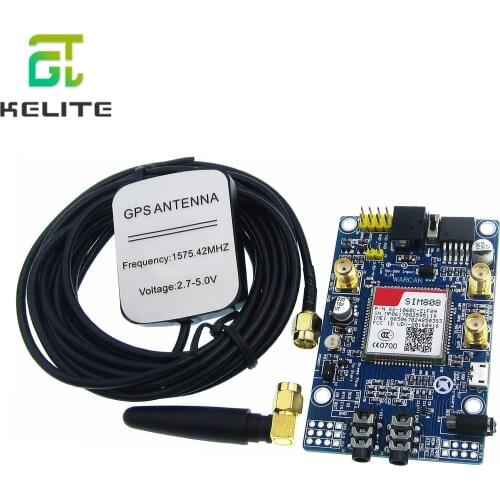 SIM808 Module GSM GPRS GPS Development Board IPX SMA with GPS Antenna for Raspberry Pi Support 2G 3G 4G SIM Card