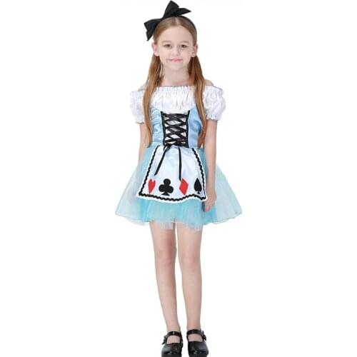 Fairy Tale Role Playing Games Alice In Wonderland Costume Child Cosplay Dress Lolita Uniform Kids Halloween Costumes For Girls