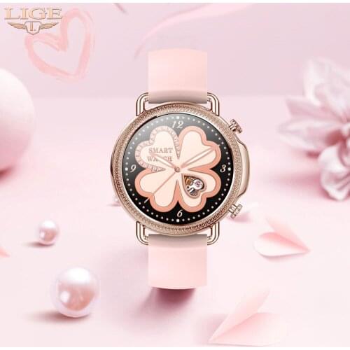 LIGE Smart Watch Women Body Temperature Smart Bracelet IP67 Waterproof Blood Pressure Monitor Smartwatch For Andriod IOS Phone