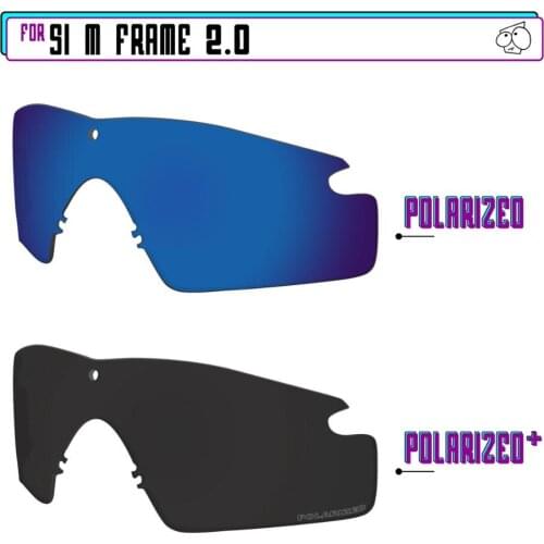 EZReplace Polarized Replacement Lenses for - Oakley Si M Frame 2.0 Sunglasses - BlackPPlus-SapphireP