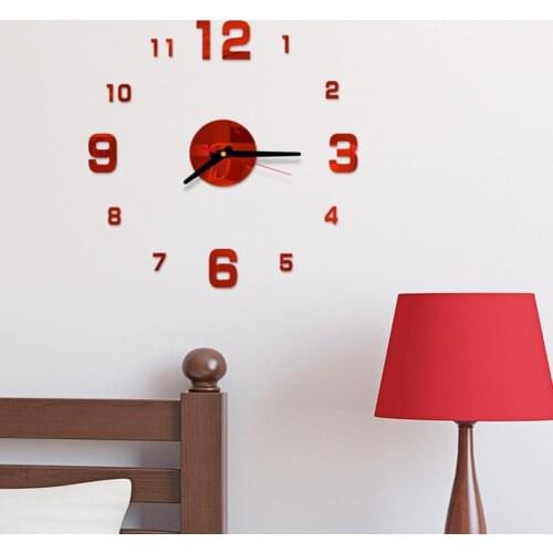 Modern Large Wall Clock 3d Mirror Sticker Unique Big Number Watch Diy Decor Wall Clock Art Sticker Decal Home Modern Decoration