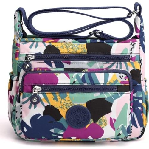 10 colors High Quality Women Crossbody Bag Nylon Female Shoulder bags Ladies Flower Print Messenger Bags Handbags Bolsas