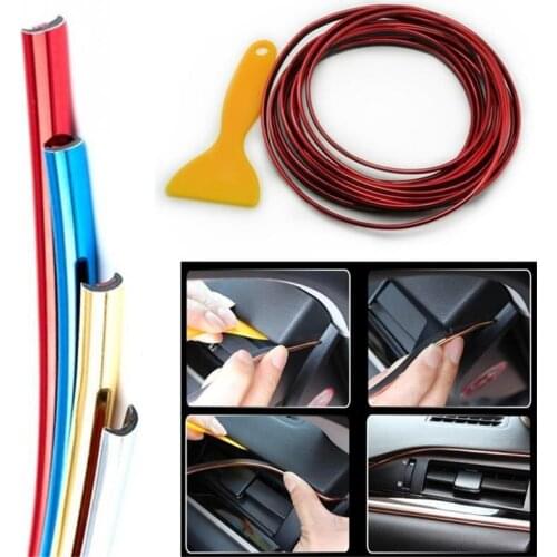 Super Flexible 3M Car Interior Moulding Trim Strip Door Gap Edge Moulding Trim Universal Decorative Line Auto Accessorie