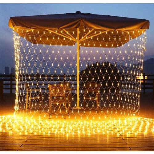 Outdoor Garden LED Mesh Net Fairy String Light Window Curtain Garland Lights Christmas Wedding Party Garden Decor 2x2m 3x2m 6x4m