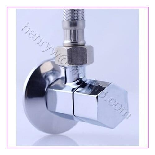 X13303 Chrome Color M1/2-M1/2" Brass Square Angle Valve