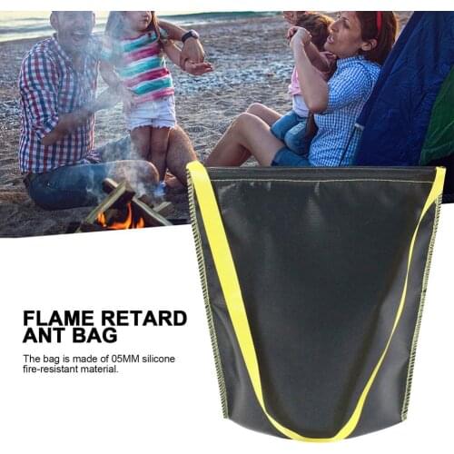 1PC Flame Retardant Storage Bag for Putting Out Burning Charcoals Safety Flame Retardant Cloth Bag Barbecue Fireproof Cloth Bag