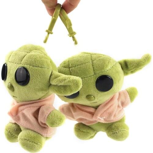 11cm Yoda Baby Plush Keychains Dolls Cartoon Yoda Cute Soft Stuffed Plush Toys Pendants