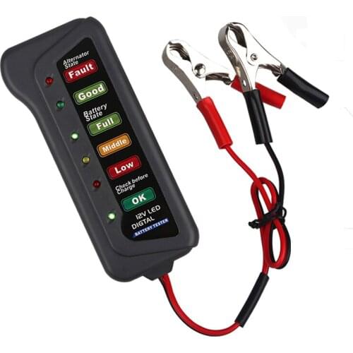 12V Automotive Vehicle Car Battery Tester Digital Alternator Tester Alternator Cranking Check Auto Battery Diagnostic Tool