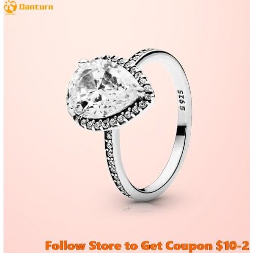 925 Sterling Silver Women Rings Round Sparkle Halo Rings for Women Jewelry