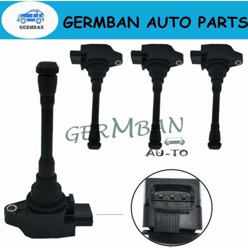 4PCS Ignition Coils 22448-1KT0A FOR Infiniti Q70 NIS-SAN JUKE MICRA IV NOTE QASHQAI X-TRAIL RENAULT 1.6L 2.0L 2.5L 224481KT0A