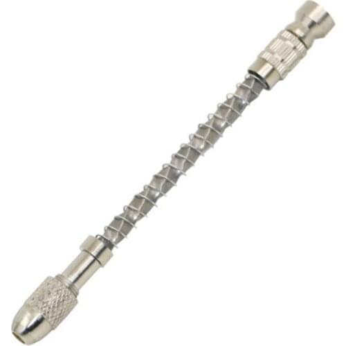 50pcs New Semi-automatic hand twist drill manual drilling tool hand drill walnut olive amber model plastic drilling tool