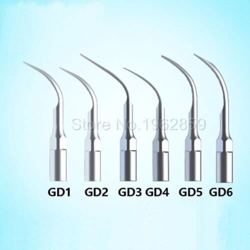 6pcs/lot Ultrasonic Dental Scaler Tip GD1 GD2 GD3 GD4 GD5 GD6 Compatible with SATELEC/DTE/GNATUS Dental Lab Equipment Instrument