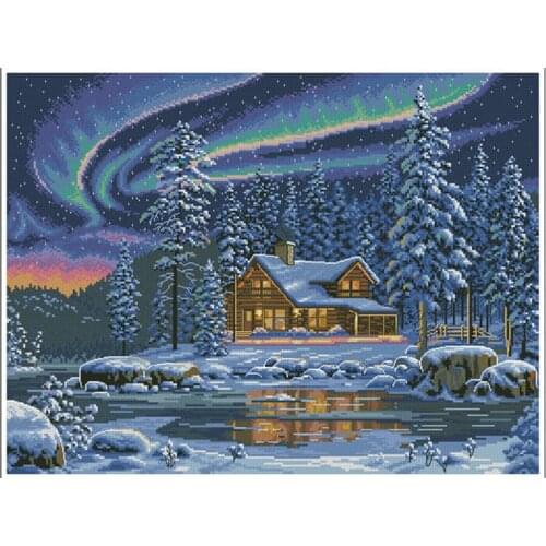 Aurora With Pre-printed Pattern Bead embroidery Home decoration bead necklace Beads for needlework cross stitch 28.8“x21.7"