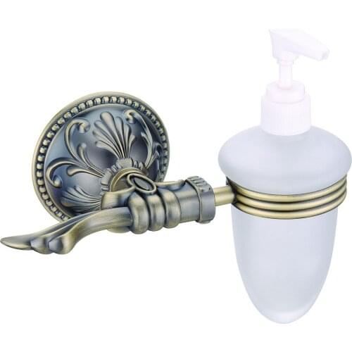 Free shipping Antique Finish BATHROOM ACCESSORIES Flowers SOAP DISPENSERS