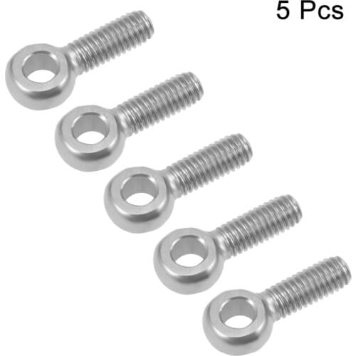 UXCELL 5Pcs Bolts M6 x 20/40mm 304 Stainless Steel Machinery Shoulder Lifting Eye Bolt Metric Thread Fasteners Hardware