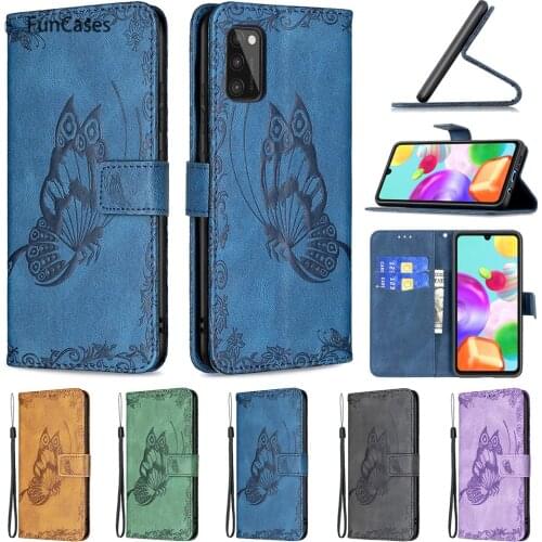 Flying Butterfly Wallet Book Phone Bag For Samsung A21 Cases Covers Silicon Capa Galaxy armor A41 A42 5G A32 A21S A31 Case Cover