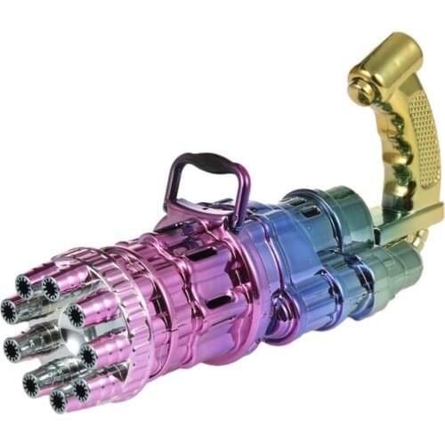 Color Electric Bubble Gun for Kids Electric Bubble Gun Soap Bubbles Machine Outdoor Game Children Toy Party Wedding Supplies