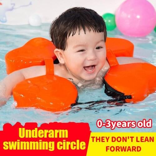 Baby Swimming Ring Pool Float Toys Safety Training Underarm Armpit Swim Circle For Newborns Bathing Circle Safety Neck Float