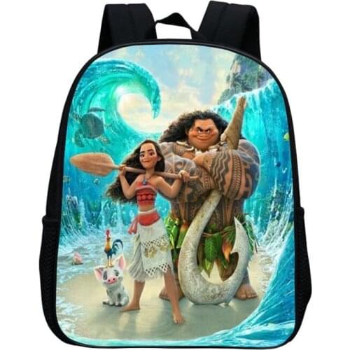 Cartoon Children Backpack Princess Moana Printed Baby Kids Preschool School Book Bags Small Bag Boys Girls Schoolbag Mochila