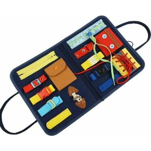 Kids Basic Life Skills Learning Dress Play Board Educational Montessori Toy Helps Motor Skills Childrren Memory
