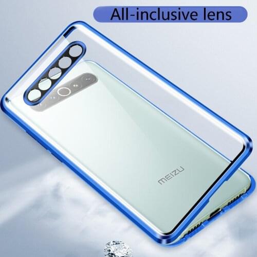 Double Side 360 All-Inclusive Lens Front + Back Tempered Magnetic Glass For Meizu 17 Pro High Quality Protective Phone Case