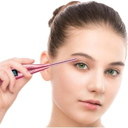 Electric Eyelash Curler LCD Display Ceramics Rechargeable Lashes Clip Heated Eyelashes Brush Mascara for Beauty