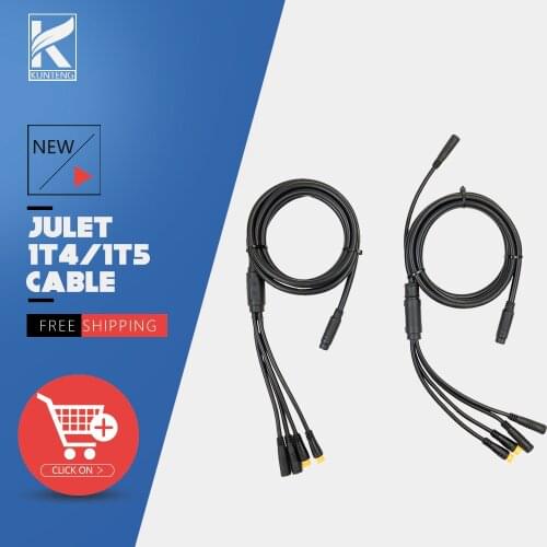 Ebike Julet Waterproof Cable 1T4/1T5 Ebike Conversion Cable Controller/Light/Ebrake/Throttle/Display For Electric Bicycle Parts