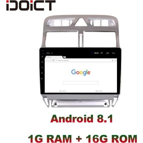 IDOICT Android 9.1 2.5D Car DVD Player GPS Navigation Multimedia For peugeot 307 307CC 307SW Radio 2002-2013 car stereo