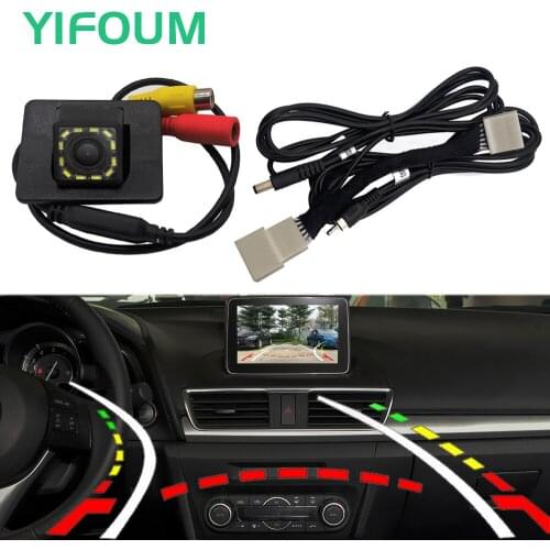 Fisheye Dynamic Trajectory Car Rear View Backup Camera For Mazda 3 Axela BM Sedan 2013 2014 2015-2019 & Original Factory Screen