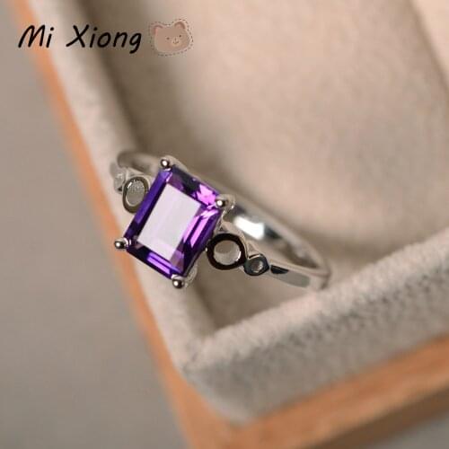 Mi Xiong 11 Style 925 Sterling Silver Womens Rings Engagement Luxury Jewelry High Quality Zircon Wedding Party Classic Gift