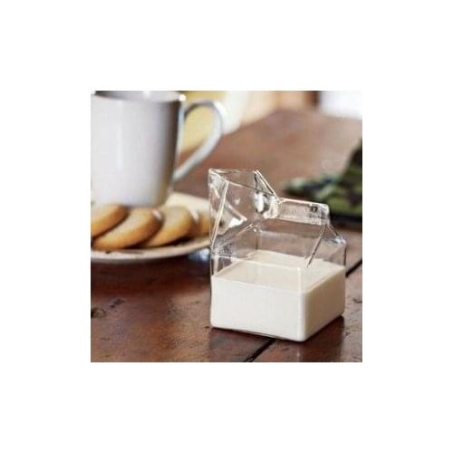 Creative Milk Mug Coffee Mugs Case Glass Cup Glasses Transparent Mugs for Student Family Party Fun Gift